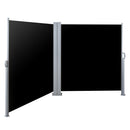 2X6M Retractable Side Awning Garden Patio Shade Screen Panel Black