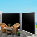 2X6M Retractable Side Awning Garden Patio Shade Screen Panel Black