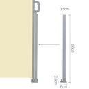 Retractable Side Awning Shade 1.8 x 3m - Beige