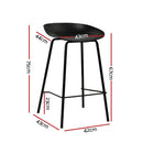 Set of 4 Kitchen Bar Stools Bar Stool Chairs Metal Black Barstools