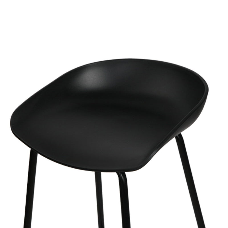 Set of 4 Kitchen Bar Stools Bar Stool Chairs Metal Black Barstools