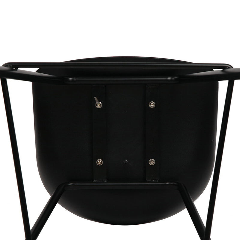 Set of 4 Kitchen Bar Stools Bar Stool Chairs Metal Black Barstools