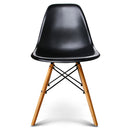 Set of 4 Retro Beech Wood Dining Chair - Black