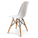 Set of 2 Retro Beech Wood Dining Chair - White