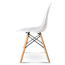Set of 2 Retro Beech Wood Dining Chair - White