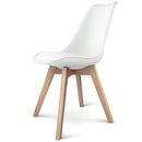 Set of 2 Padded Dining Chair - White