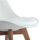 Set of 4 Padded Dining Chair - White