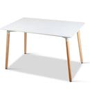 Dining Table 6 Seater Replica DSW Eiffel Cafe Kitchen White 120cm