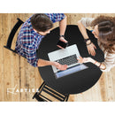 Dining Table 4 Seater Round Replica DSW cafe Kitchen Timber Black 90cm