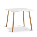 Dining Table 4 Seater Square Replica DSW Cafe Kitchen White 80cm