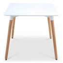 Dining Table 4 Seater Square Replica DSW Cafe Kitchen White 80cm