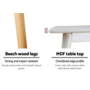 Dining Table 4 Seater Square Replica DSW Cafe Kitchen White 80cm