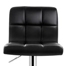 set of 4 Leather Bar Stools NOEL Kitchen Chairs Swivel Bar Stool Gas Lift Black