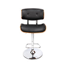 Wooden Gas Lift  Bar Stools - Black