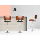 Set of 2 Wooden Bar Stools Bar Stool Kitchen Chair Dining Black Pad Gas Lift