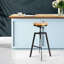 Adjutable Height Swivel Bar Stool - Black