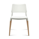 Set of 4 Wooden Stackable Dining Chairs - White