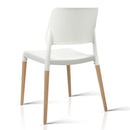 Set of 4 Wooden Stackable Dining Chairs - White