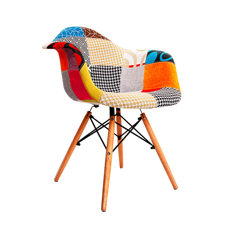Set of 2 Fabric Dining Chairs