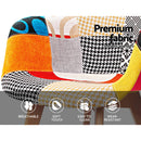 Set of 2 Fabric Dining Chairs