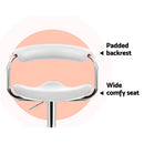 Set of 2 PU Leather Bar Stools - White