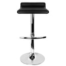Set of 2 PU Leather Bar Stools - Black