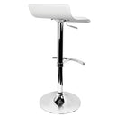set of 4 Bar Stools SENA Kitchen Swivel Bar Stool PU Leather Chairs Gas Lift White