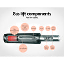 Set of 2 PU Leather Bar Stools ARNE Swivel Bar Stool Kitchen Chairs White Gas Lift White