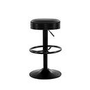 Set of 2 Kitchen Bar Stools Gas Lift Bar Stool Chairs Swivel Barstools Black