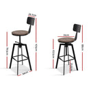 Rustic Industrial Metal Bar Stool