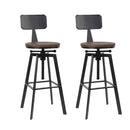 Set of 2 Vintage Bar Stools Retro Kitchen Bar Stool Industrial Chairs Rustic