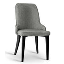 Set of 2 Fabric Dining Chairs - Grey