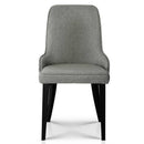 Set of 2 Fabric Dining Chairs - Grey