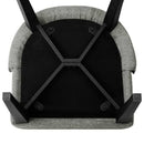 Set of 2 Fabric Dining Chairs - Grey