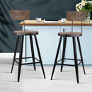 set of 2 Vintage Rustic Bar Stools Retro Swivel Bar Stool Industrial Chairs 66cm