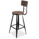 Industrial Swivel Bar Stool - Black