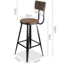 Industrial Swivel Bar Stool - Black