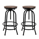 Set of 2 Kitchen Bar Stools Vintage Bar Stool Retro Rustic Industrial Chairs