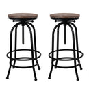 Set of 2 Kitchen Bar Stools Vintage Bar Stool Retro Rustic Industrial Chairs