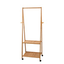 Bamboo Hanger Stand Wooden Clothes Rack Display Shelf
