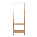 Bamboo Hanger Stand Wooden Clothes Rack Display Shelf