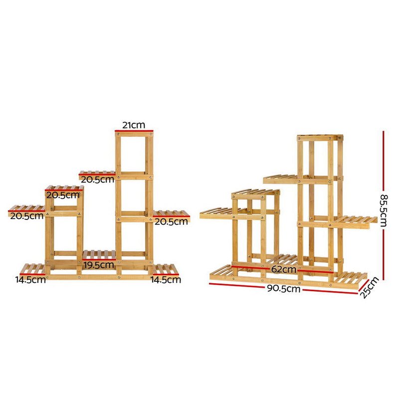 Bamboo Wooden Plant Stand Garden Planter Flower Pots Stand Shelf