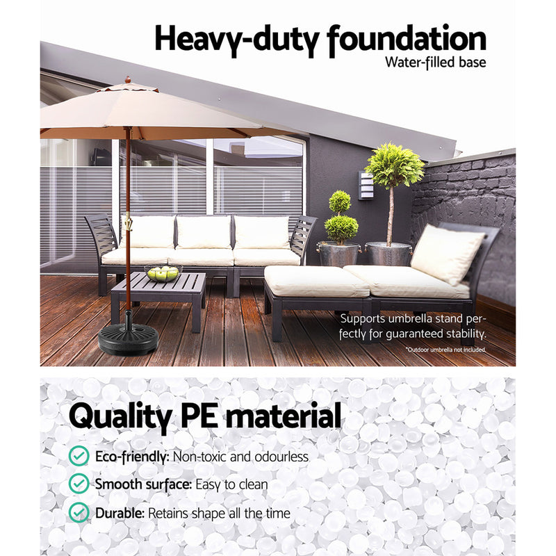 Outdoor Pole Umbrella Stand Base Pod Sand/Water Patio Cantilever Offset