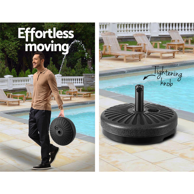 Outdoor Pole Umbrella Stand Base Pod Sand/Water Patio Cantilever Offset
