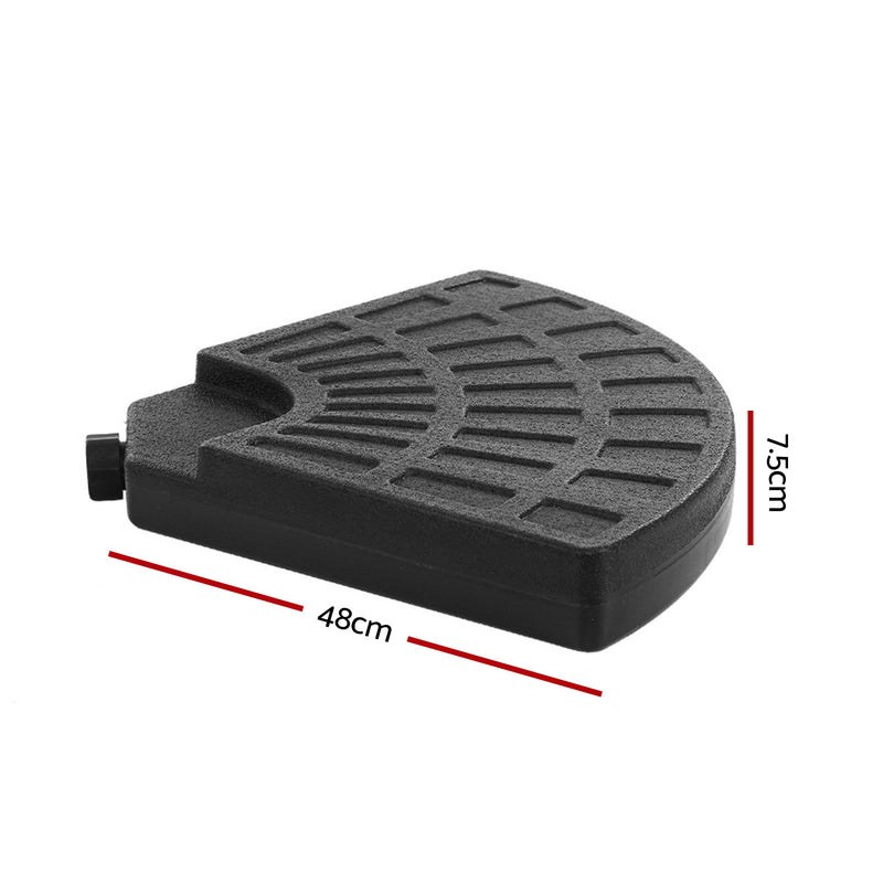 Outdoor Umbrella Stand 4 x Base Pod Plate Sand/Water Patio Cantilever Fanshaped