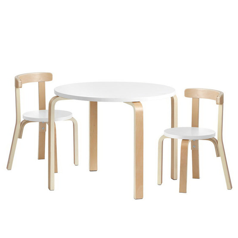 3PCS Set Kids Activity Table and Chairs Toy Play Desk Children Furniture