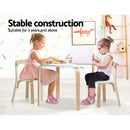 3PCS Set Kids Activity Table and Chairs Toy Play Desk Children Furniture