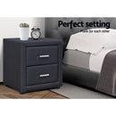 Moda Bedside table - Charcoal
