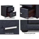 Moda Bedside table - Charcoal
