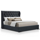 Queen Size Gas Lift Bed Frame - Charcoal